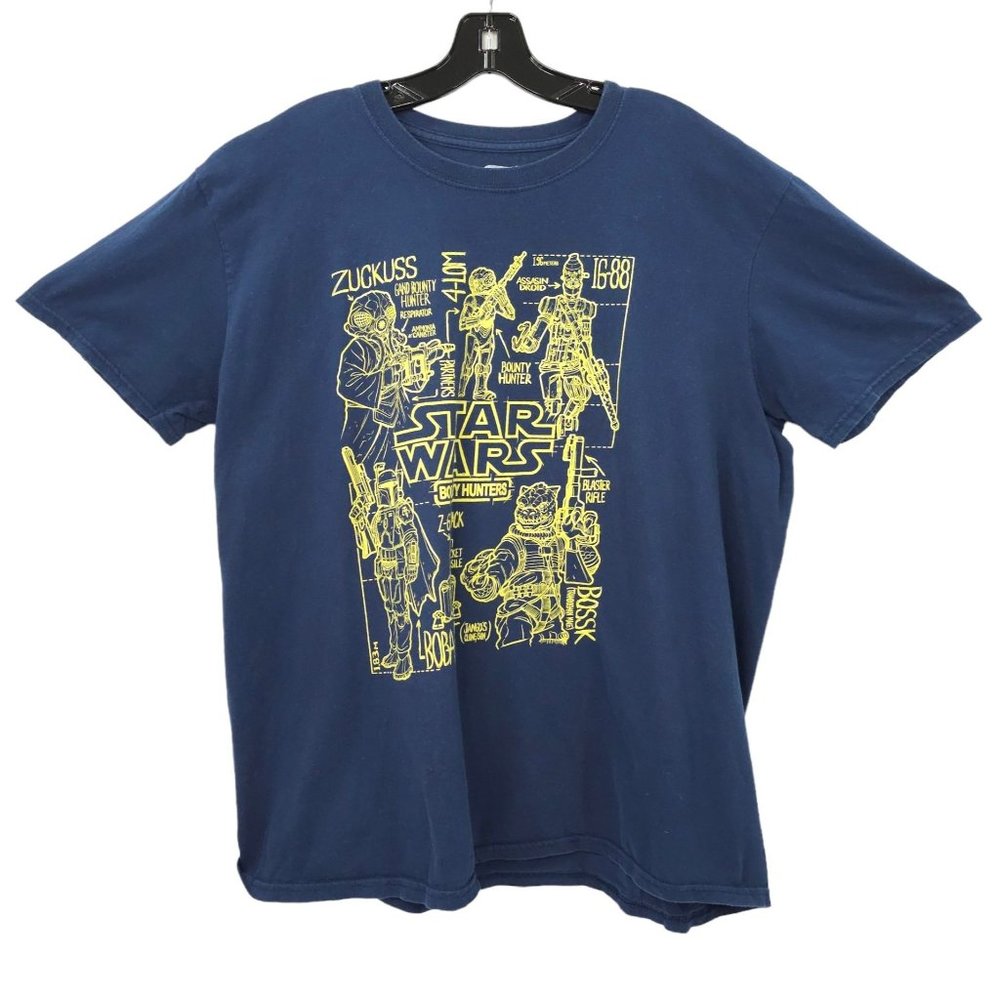 Funko Star Wars Bounty Smugglers Hunters Tee T Shirt Mens Size XL Crewneck Blue